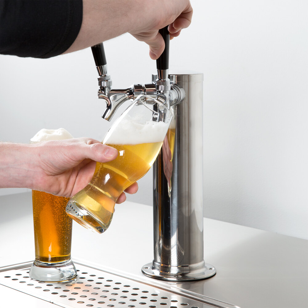 Avantco UDD48HC Double Tap Kegerator Beer Dispenser Black, (2) 1/2