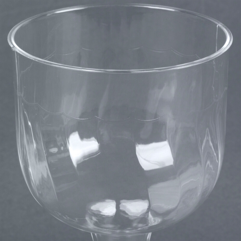 clear plastic wine goblets