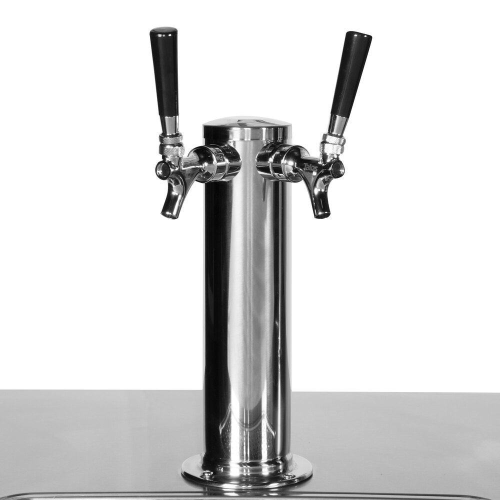 Avantco UDD60HC (2) Double Tap Kegerator Beer Dispenser Black, (2
