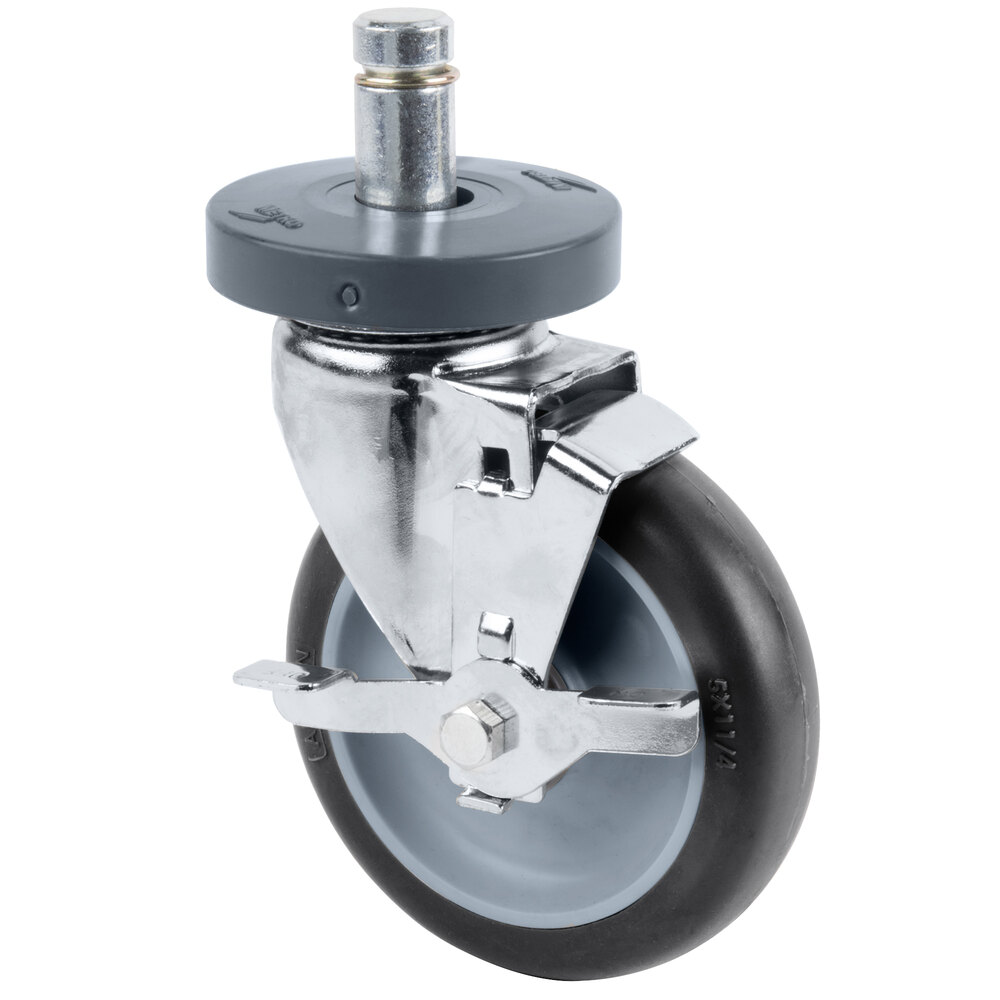 Metro A536EC Super Adjustable Chrome 4 Tier Mobile Shelving Unit with