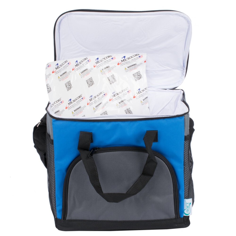 Choice Insulated Cooler Bag / Soft Cooler, Blue 12" x 9" x 11 1/2" 24