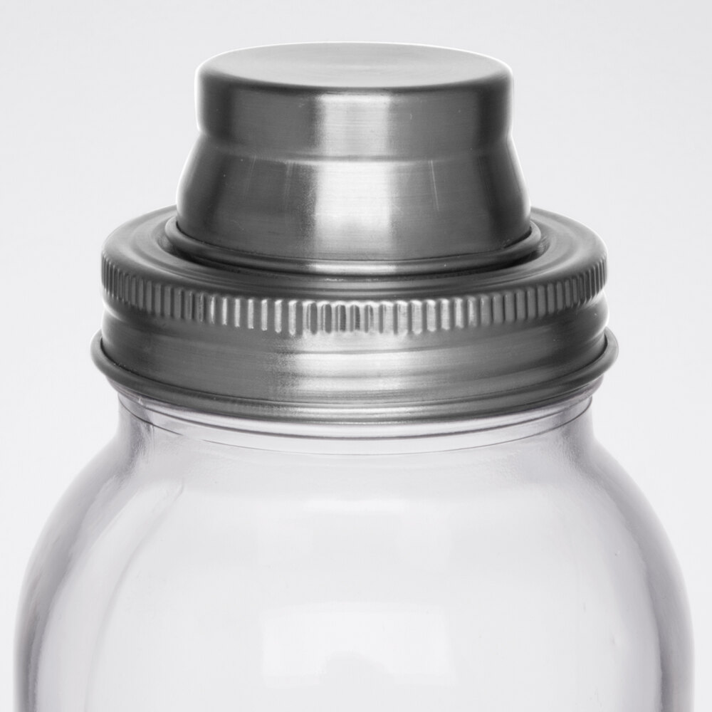 Tablecraft MJSST 2Piece Stainless Steel Mason Jar Shaker Top