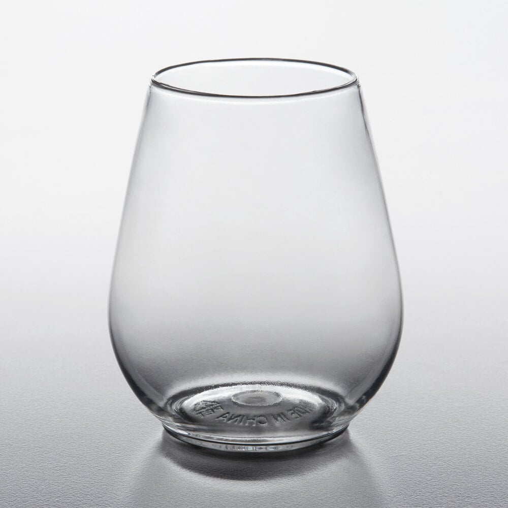 Visions 4 Oz Clear Plastic Stemless Wine Sampler Glass 64 Case