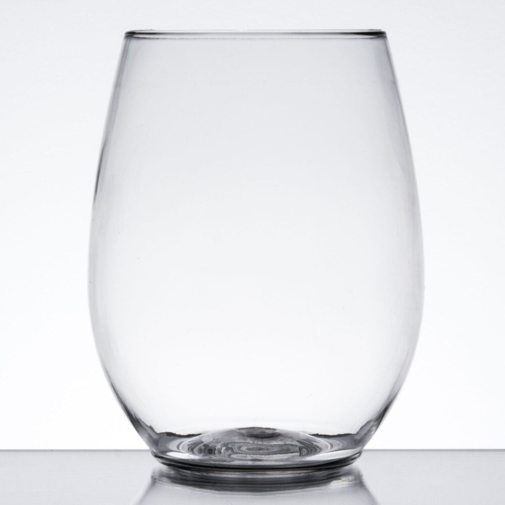 Download Visions 12 oz. Clear Plastic Stemless Wine Glass - 64/Case