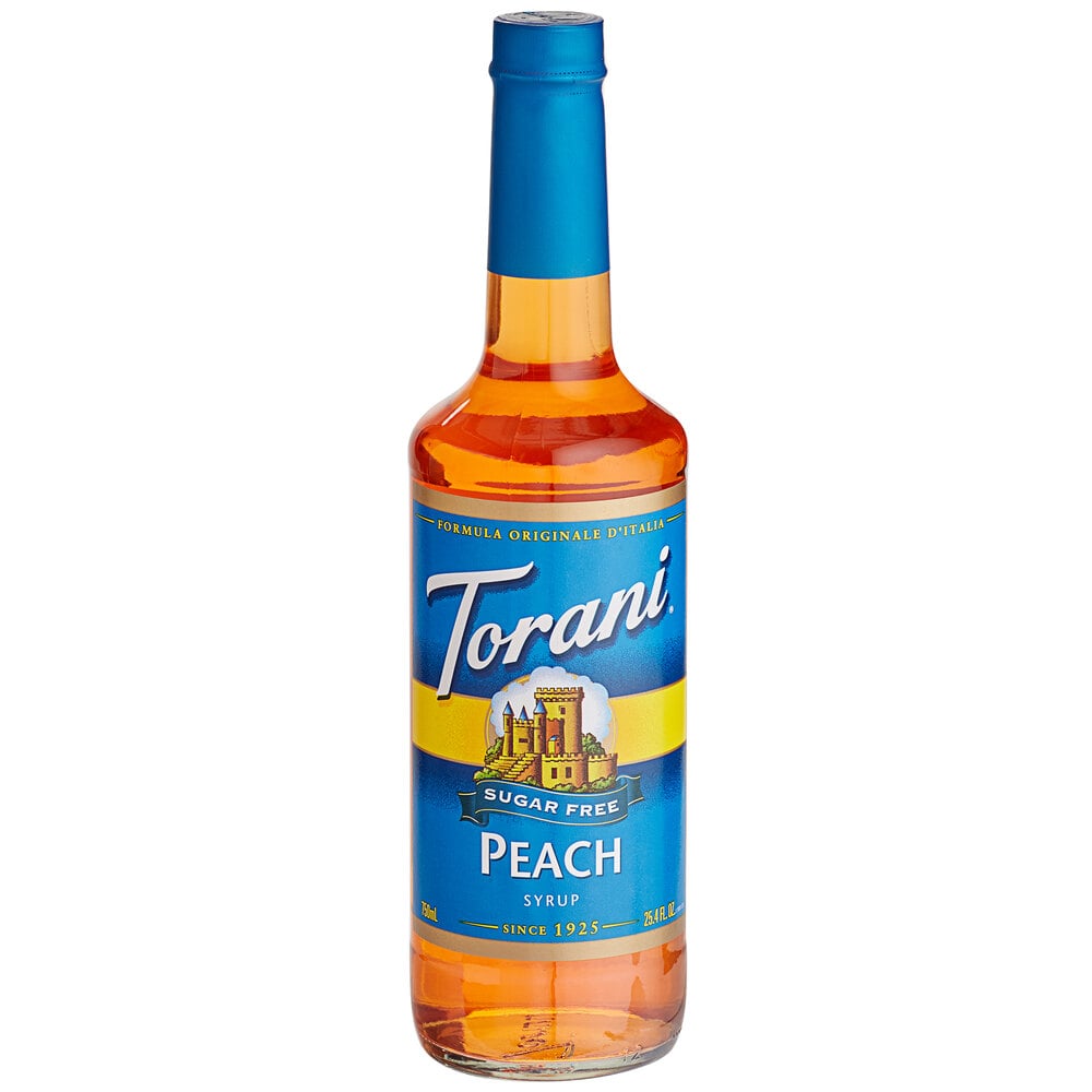 Torani 750 mL Sugar Free Peach Flavoring / Fruit Syrup