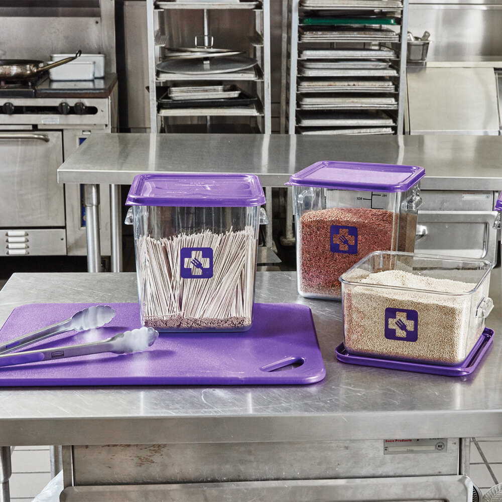 Rubbermaid 1980999 ColorCoded Clear 12 Qt. Square Food Storage