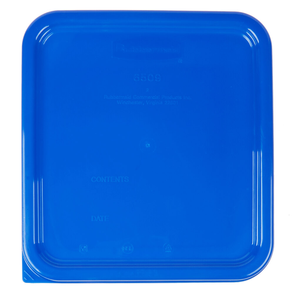 Rubbermaid 1980302 ColorCoded 2, 4, 6, and 8 Qt. Blue Square Food