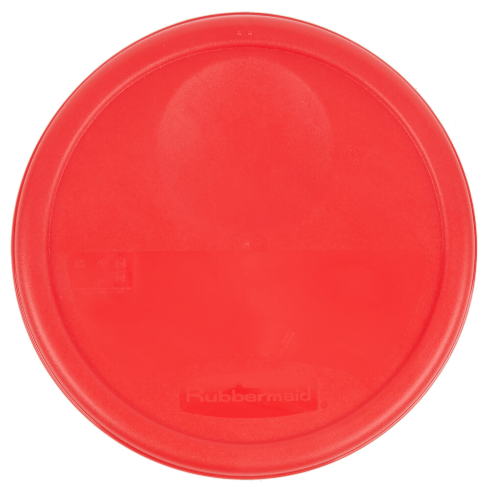 Rubbermaid 1980260 ColorCoded 6 and 8 Qt. Red Round Food Storage