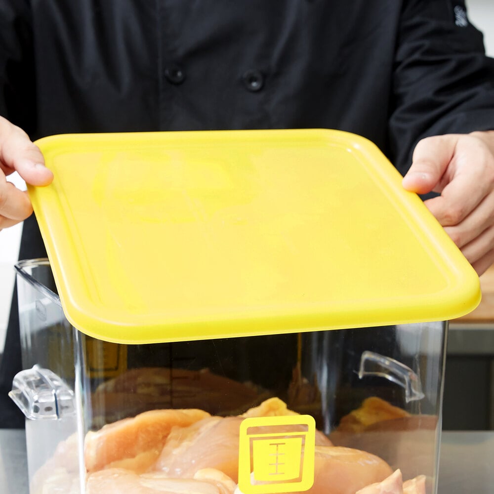 Rubbermaid 1980310 ColorCoded 12, 18, and 22 Qt. Yellow Square Food Storage Container Lid