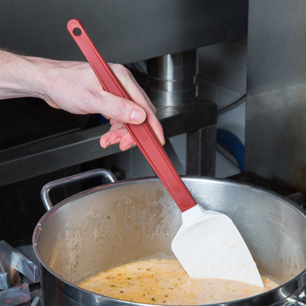 Rubbermaid FG196700RED 13 1/2" Red High Temperature Silicone Spoonula