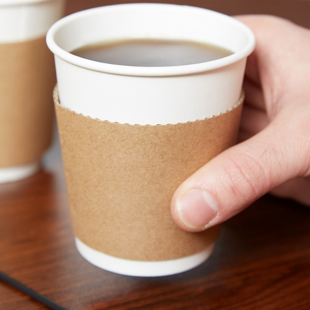 8 Oz Coffee Drinker Ecochoice 8 Oz Kraft Coffee Cup Sleeve Jacket Clutch 1200 Case