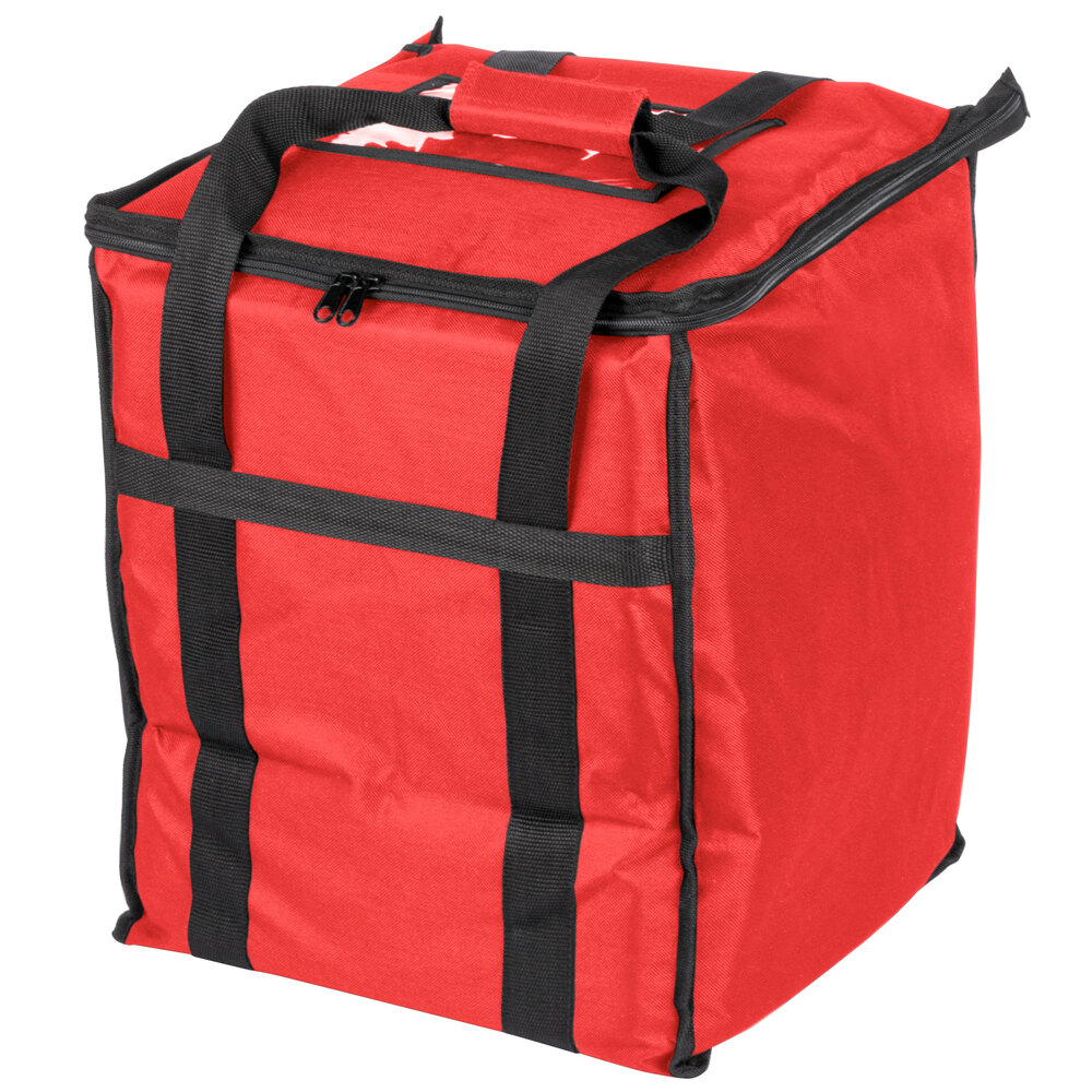 Choice Insulated Food Delivery Bag Red Nylon 13 X 13 X 15 12 Holds 6 2 12 Deep 12