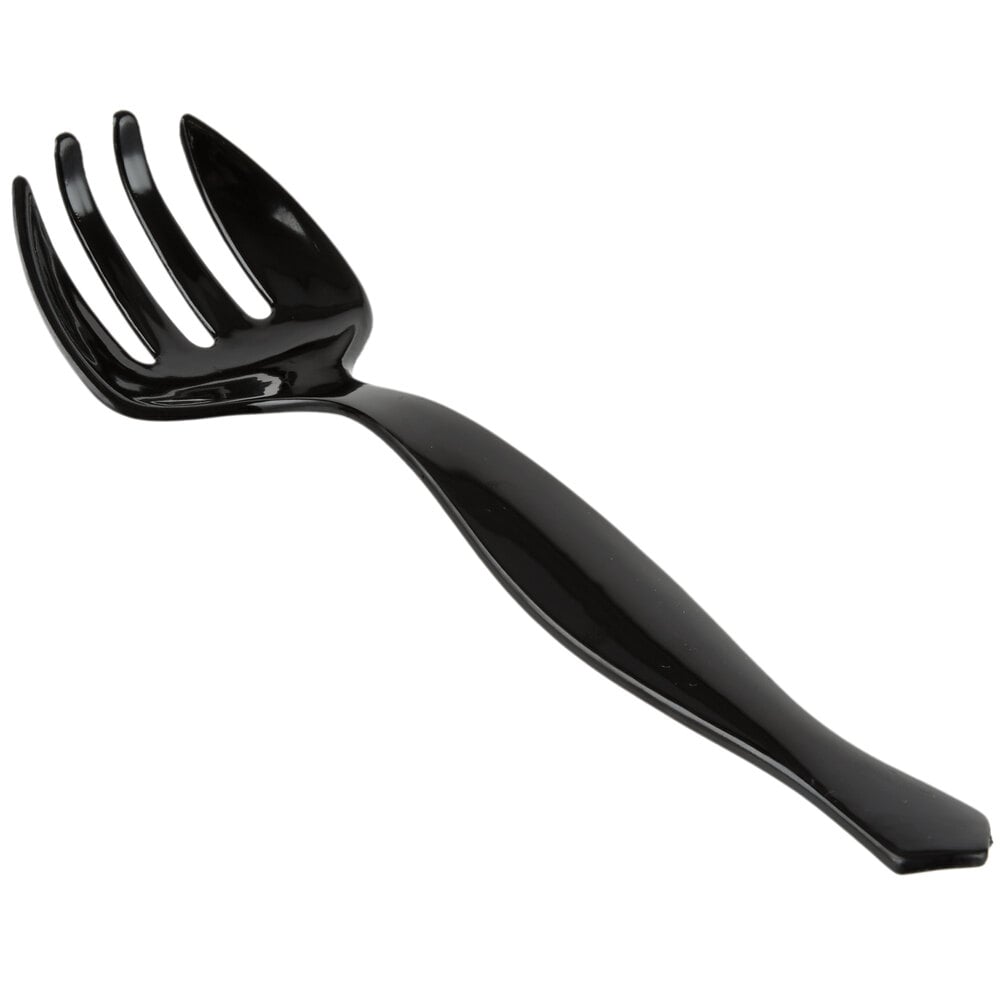 Choice 8 1/2" Black Disposable Plastic Serving Fork 72/Case