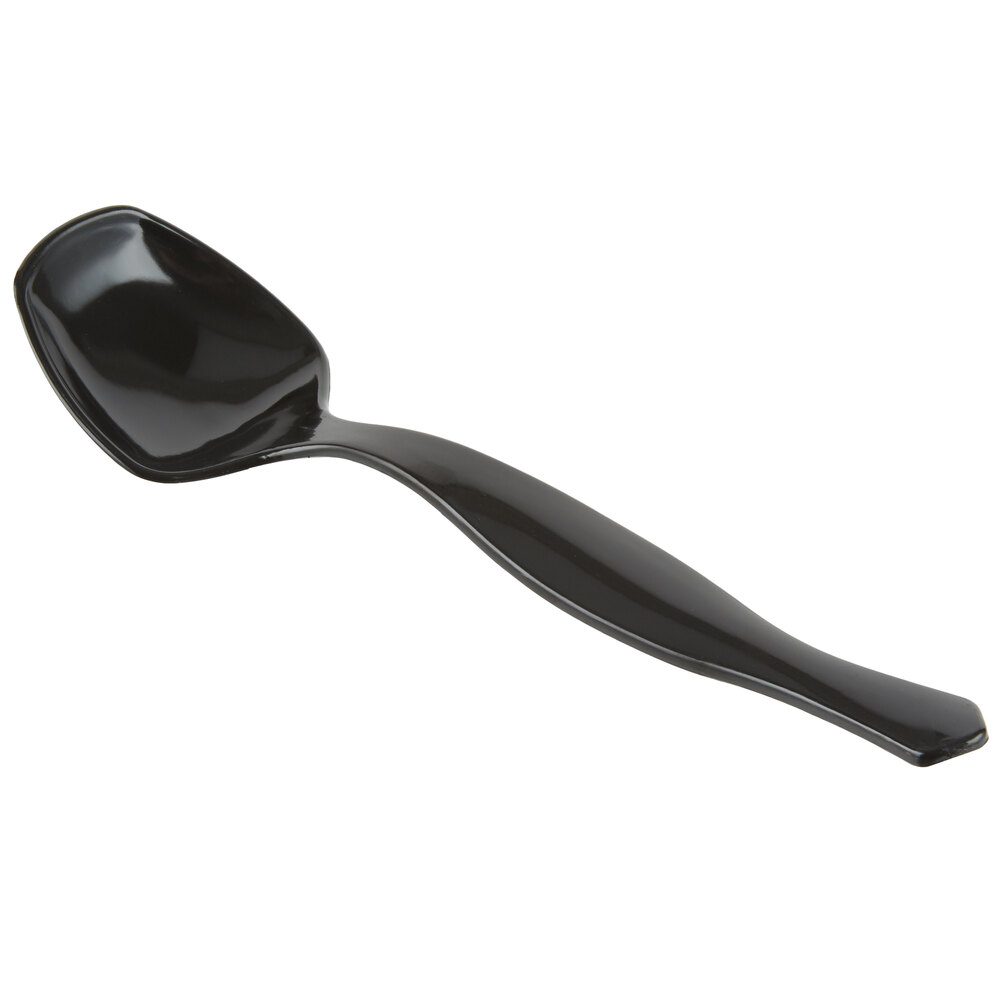 Choice 8 1/2" Black Disposable Plastic Serving Spoon 72/Case