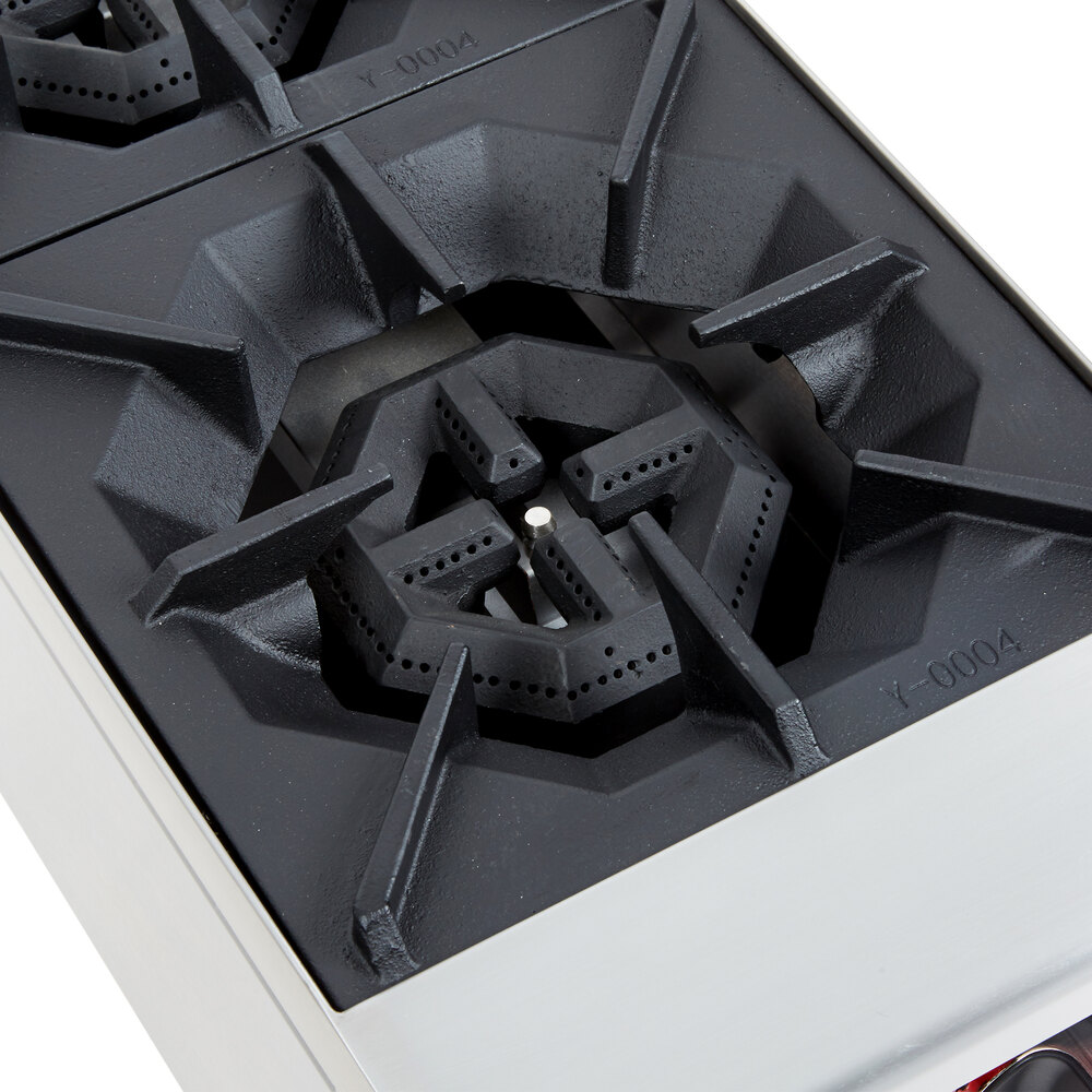 Avantco RA212 12" 2 Burner Gas Countertop Range 50,000 BTU