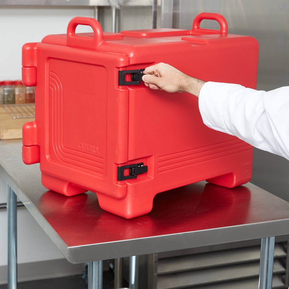 Cambro UPC300158 Ultra Pan Carrier® Hot Red Front Loading Insulated