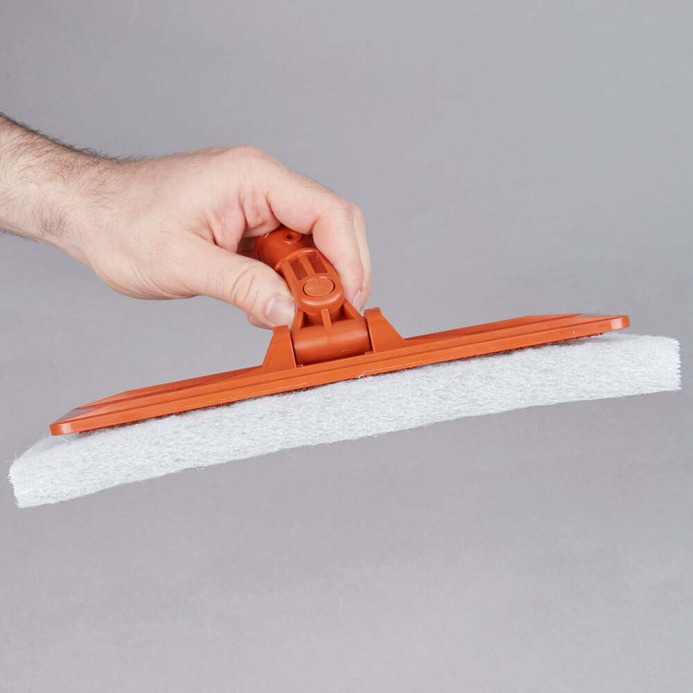 3M 8440 Doodlebug 10" x 4 5/8" White Cleaning Pad 5/Pack