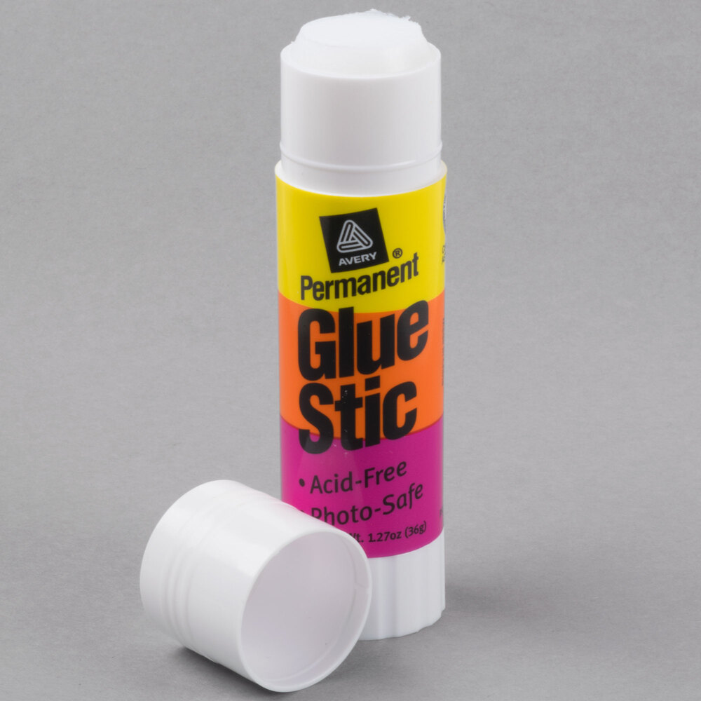 Avery 00196 1.27 oz. White Permanent Glue Stic 12/Pack Avery AVE00196
