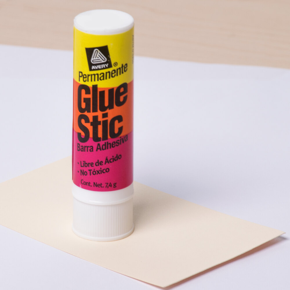 Avery 166 0.26 oz. White Permanent Glue Stic - 12/Pack