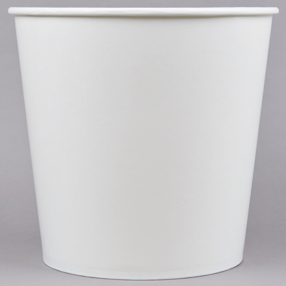 Lavex Lodging 10 lb. White Disposable Paper Ice Bucket 25/Pack