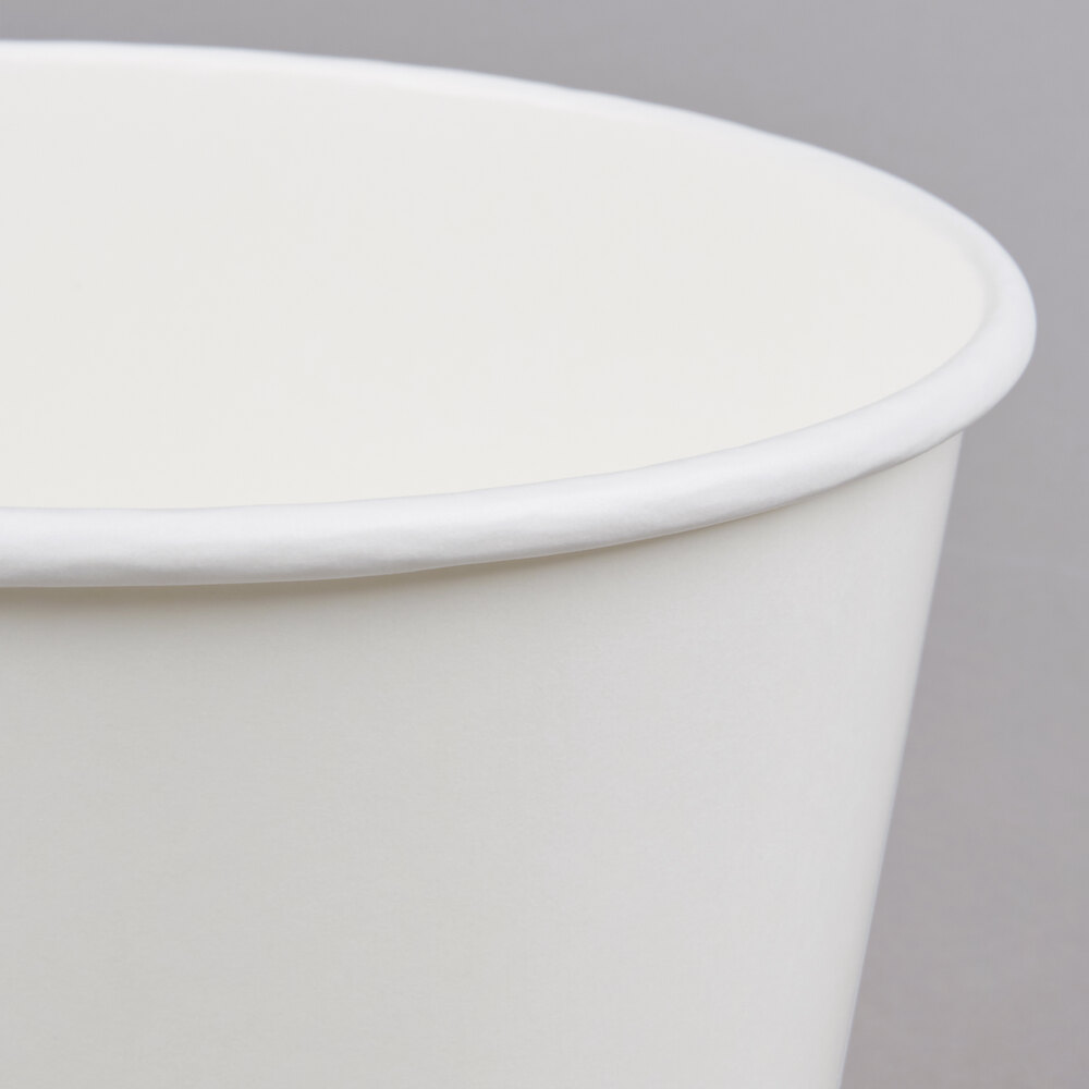 Lavex Lodging 5 lb. White Disposable Paper Ice Bucket 25/Pack