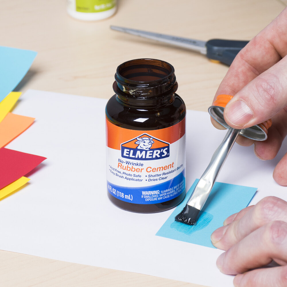 Elmer's E904 4 oz. NoWrinkle Rubber Cement Elmer's EPIE904