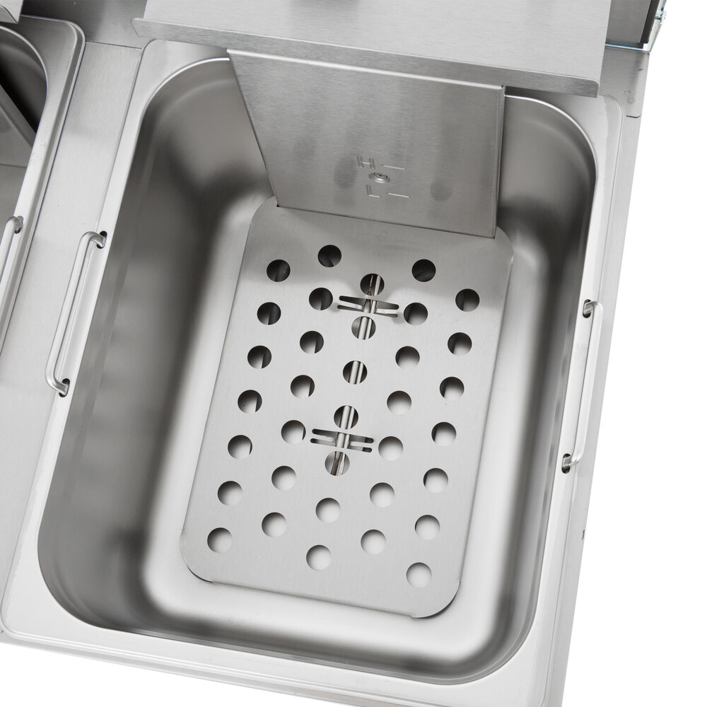 Vollrath 40708 20 lb. Commercial Countertop Deep Fryer 220V 2 x 2500W