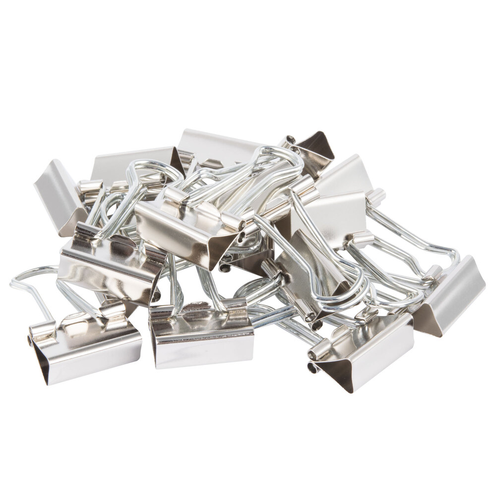 Universal UNV11240 3/8" Capacity Silver Small Binder Clip 40/Pack