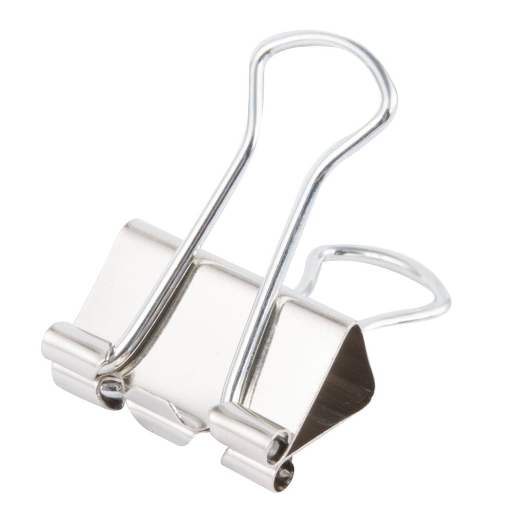 Universal UNV11240 3/8" Capacity Silver Small Binder Clip 40/Pack