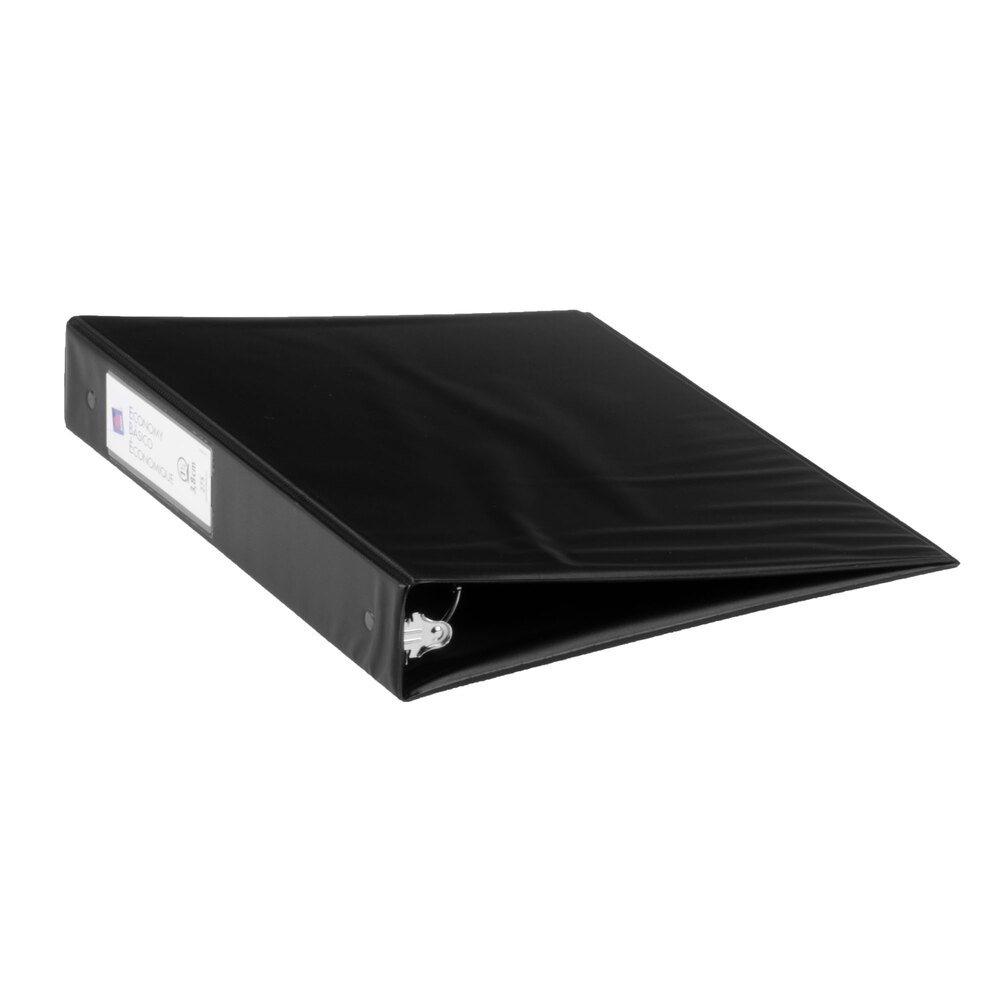 Avery 4401 Black Economy NonView Binder with 1 1/2" Round Rings and