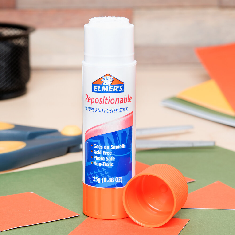 Elmer's E623 0.88 oz. Clear Repositionable Picture and Poster Glue Stick Elmer's EPIE623