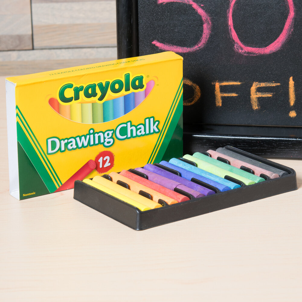 Crayola 510403 12 Assorted Colors Drawing Chalk 12/Box Crayola