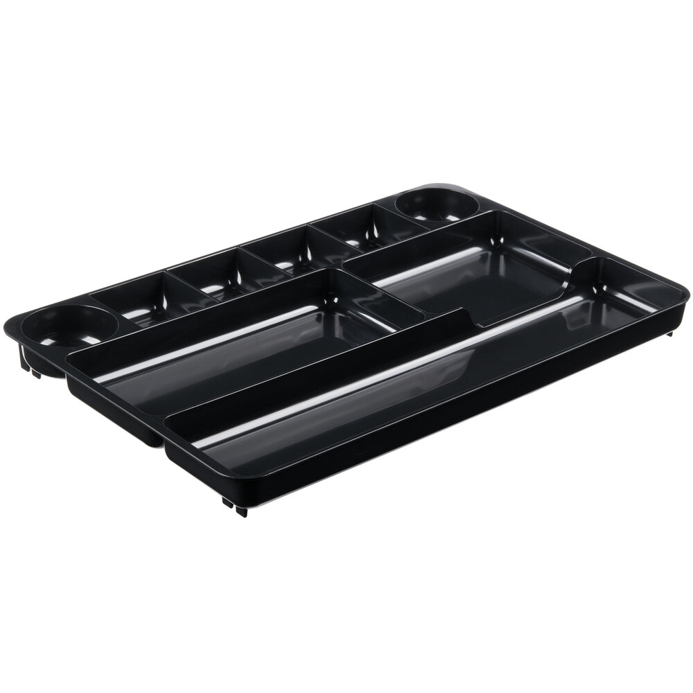 Universal UNV08120 14" x 9" x 1 1/8" Black 9 Section Plastic Drawer