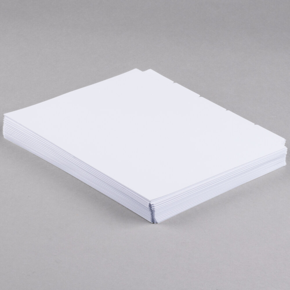 Avery 20405 PrintOn 5Tab Unpunched White Printable Tabs 150/Box