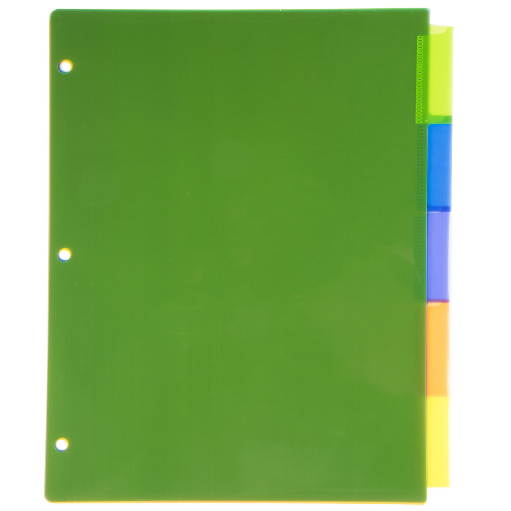 Avery 11900 Big Tab 5Tab Insertable MultiColor Plastic Dividers