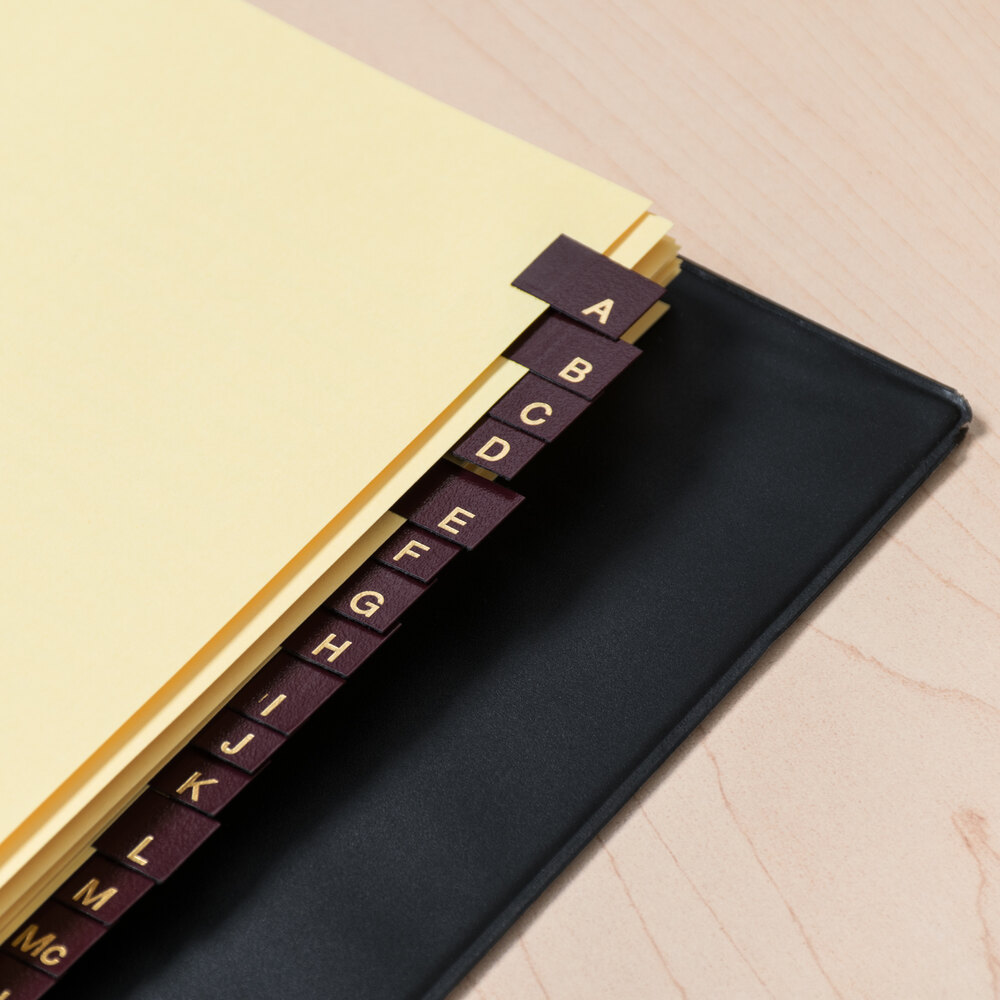 Avery 11323 PrePrinted Red Leather 25Tab AZ Dividers