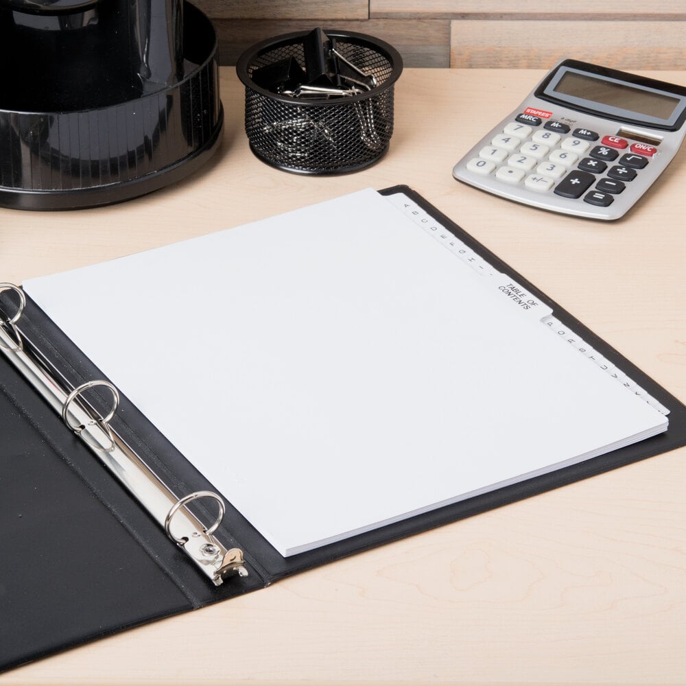 Avery 11374 Premium Collated 27Tab AZ Side Tab Table of Contents Side