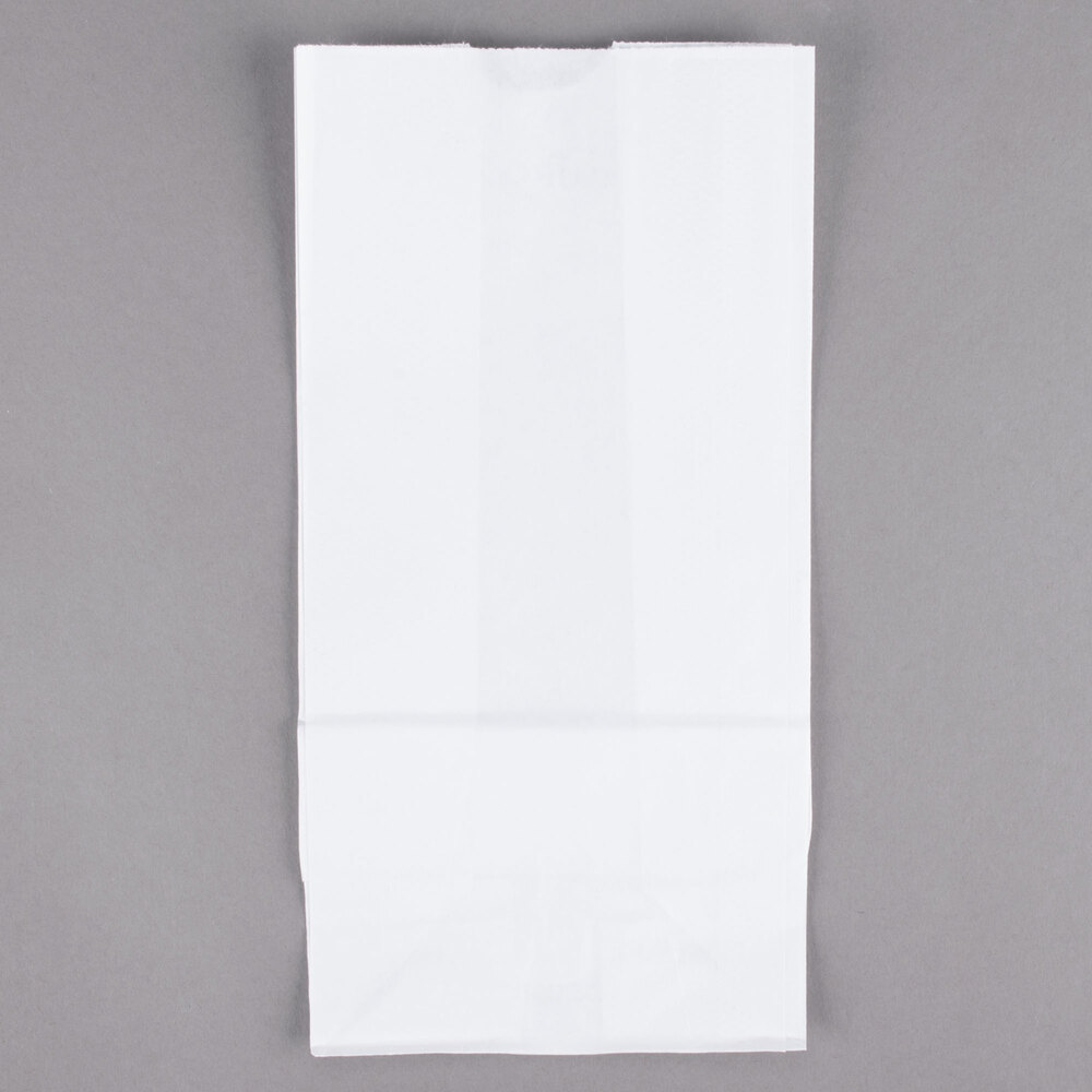 Duro 4 lb. White Paper Bag - 500/Bundle