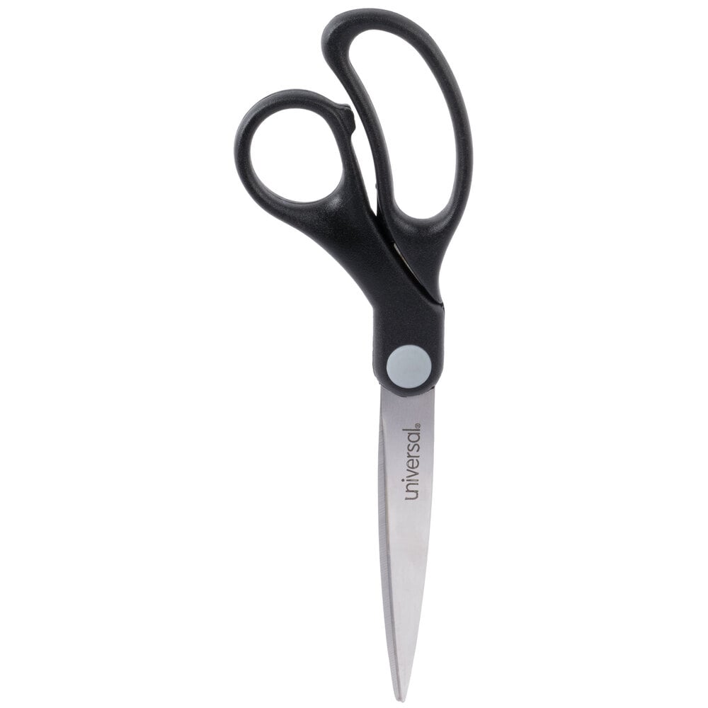 Universal UNV92010 8" Stainless Steel Economy Scissors with Black Bent