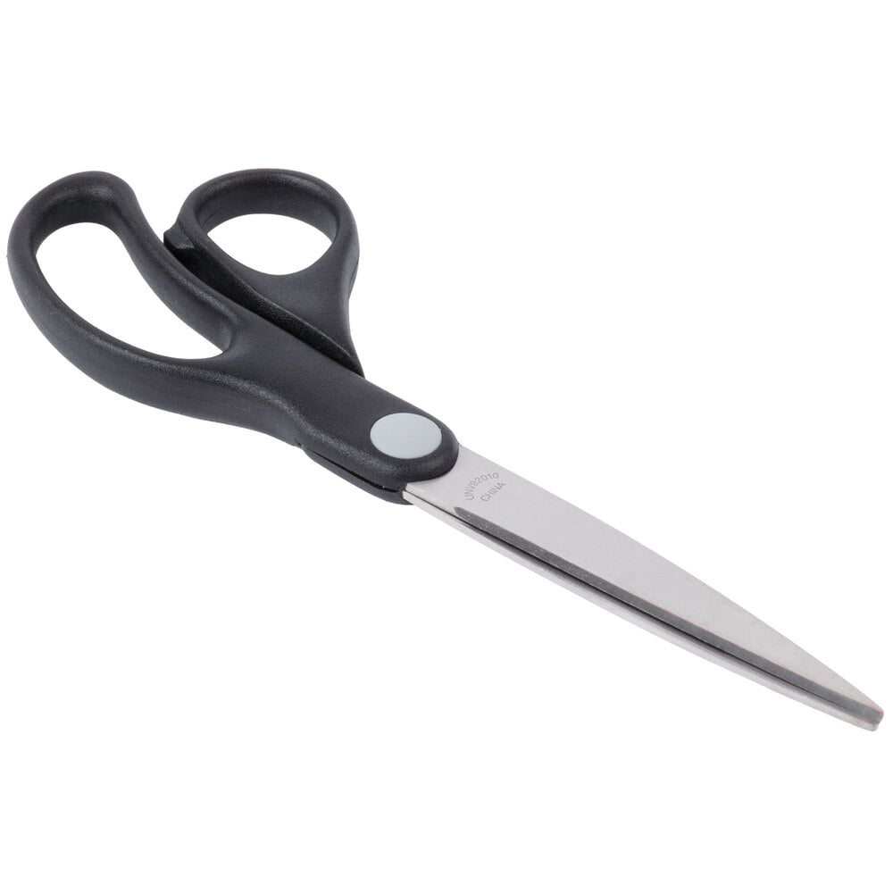 Universal UNV92010 8" Stainless Steel Economy Scissors with Black Bent