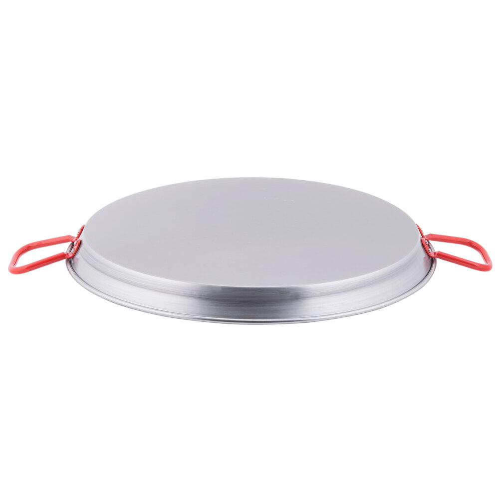 24" Polished Carbon Steel Paella Pan