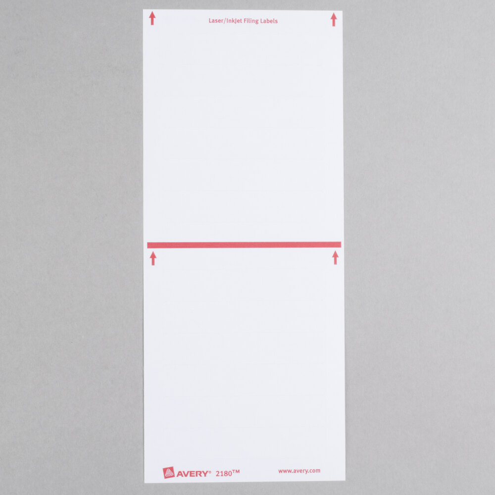 Avery 2180 2/3" x 3 7/16" MiniSheets Assorted Printable File Folder