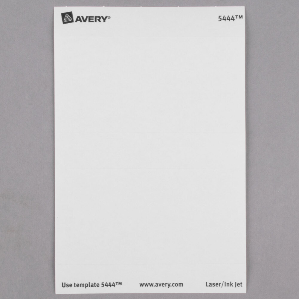Avery 5444 2" x 4" White Rectangular Removable WriteOn / Printable