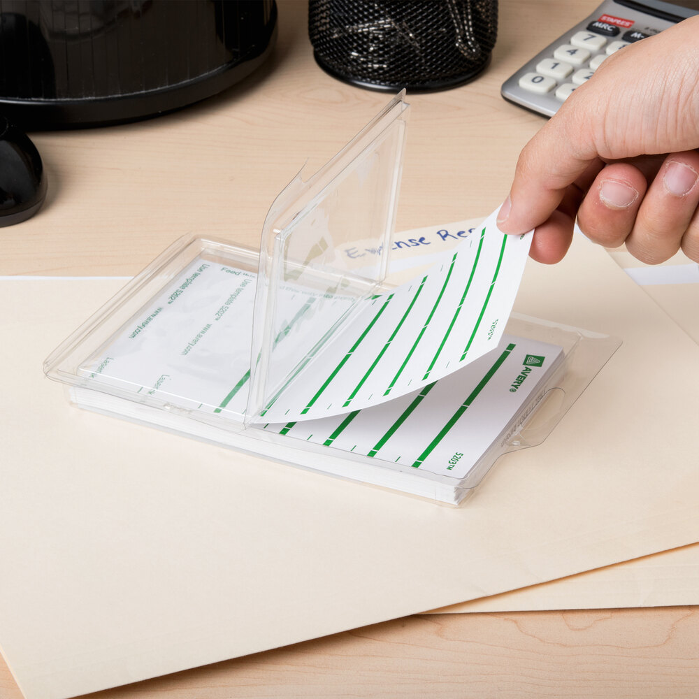 Avery 5203 11/16" x 3 7/16" White / Green Rectangular WriteOn