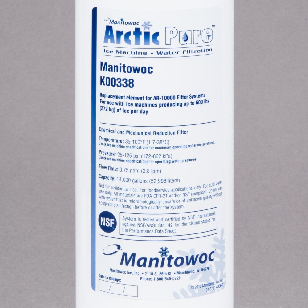 Manitowoc AR10000 Arctic Pure Single Cartridge Ice Machine Water