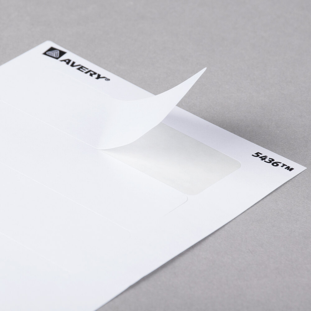 Avery 5436 1 X 3 White Rectangular Removable Write On Printable 