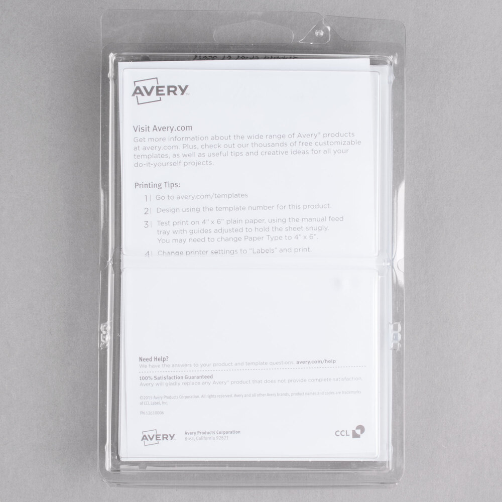 Avery 5147 2 1/3" x 3 3/8" White Printable SelfAdhesive Name Badges