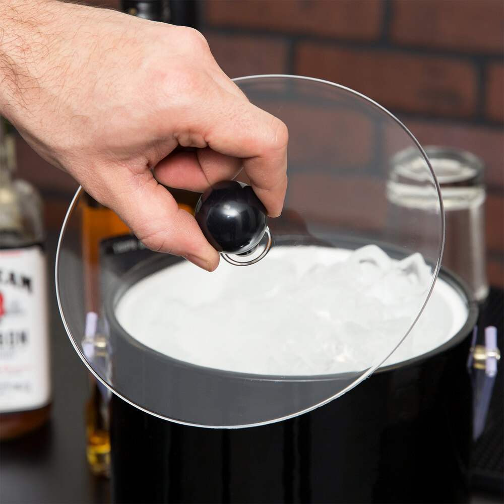 American Metalcraft IBB30 3 Qt. Black Ice Bucket with Tongs