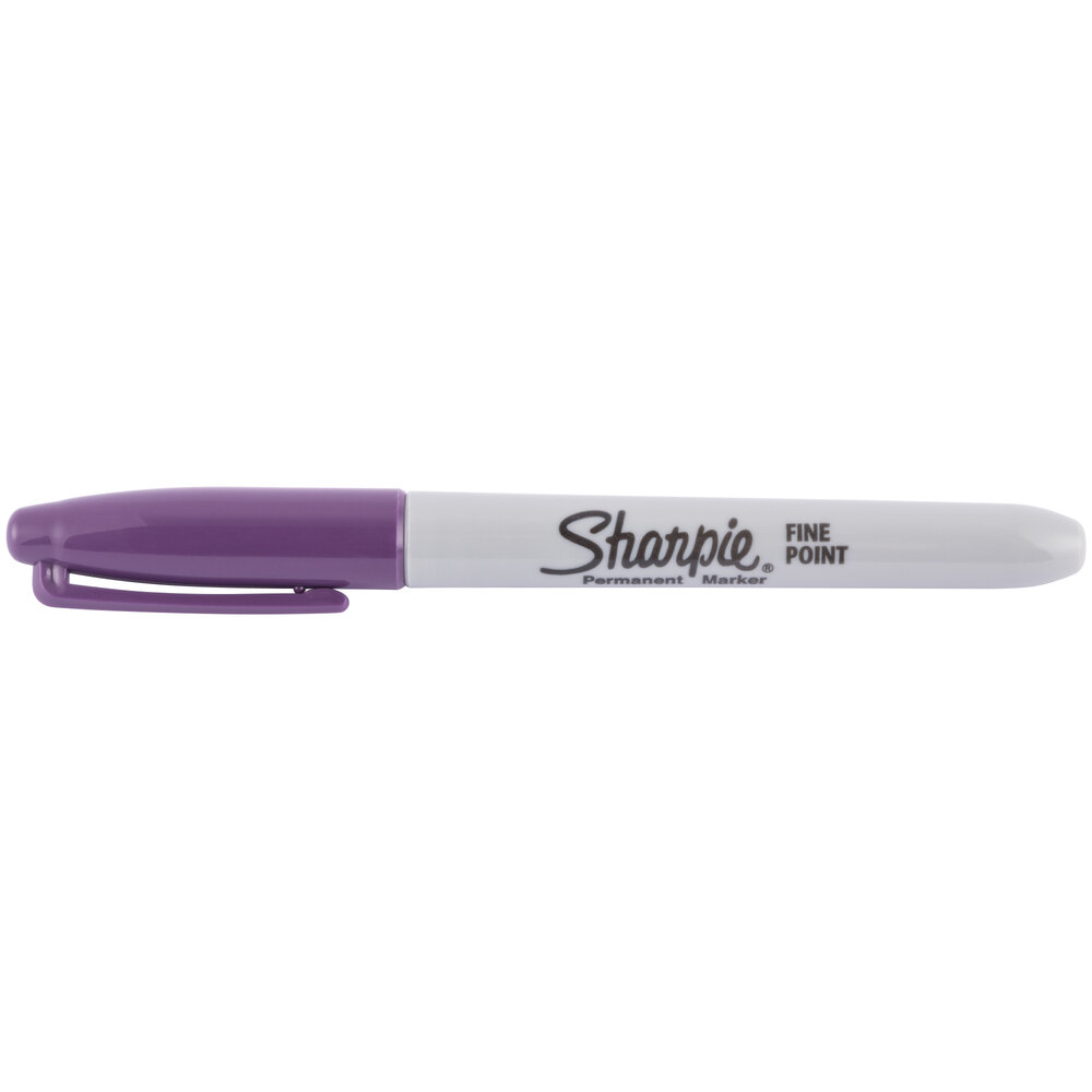 Sharpie 30008 Purple Fine Point Permanent Marker 12/Pack