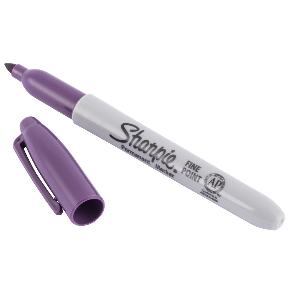 Sharpie 30008 Purple Fine Point Permanent Marker 12/Box Sharpie